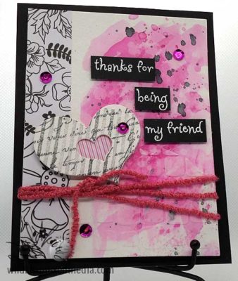 Thanks for being my friend handmade card