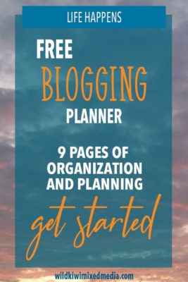Free 9 page blog planning and organization files